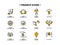 Finance icons set. Vector illustration of asset management, venture capital, insurance, wealth management icons