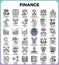 Finance line icons