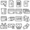 Finance line icons set