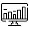 Finance online chart icon, outline style
