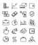 Finance, payments and money line vector icons set