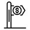 Finance pillar direction icon, outline style