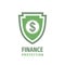 Finance protection - vector logo design. Business security icon. Dollar protect sign.