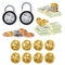 Finance Secure Concept Vector. Gold Metal Coins