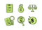 Finance. Vector illustration set of inflation icons, audit