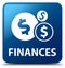 Finances (dollar sign) blue square button