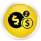 Finances dollar sign icon premium yellow round button