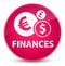 Finances (euro sign) elegant pink round button