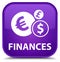 Finances (euro sign) special purple square button