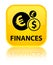 Finances (euro sign) special yellow square button