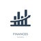 finances statistics descending bars graphic icon in trendy design style. finances statistics descending bars graphic icon isolated