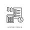 Financial account line icon. Accounting for storage costs. Editable vector illustration
