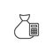 Financial accounting line icon