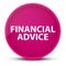 Financial Advice luxurious glossy pink round button abstract