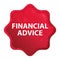 Financial Advice misty rose red starburst sticker button