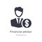 financial advisor icon. isolated financial advisor icon vector illustration from professions collection. editable sing symbol can