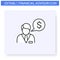 Financial advisor line icon. Editable illustration