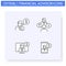 Financial advisory line icon set. Editable