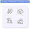 Financial advisory line icon set. Editable