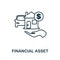 Financial Asset line icon. Monochrome simple Financial Asset outline icon for templates, web design and infographics