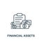 Financial Assets icon. Line simple icon for templates, web design and infographics