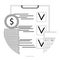Financial audit line icon