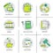 Financial Banking Business Finance Planning Online Payment Icon Set