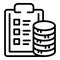 Financial board icon outline vector. Finance money