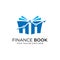 Financial book logo design vector template