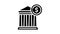 financial building bank glyph icon animation