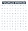 Financial business vector line icons set. Finance, Business, Bank, Investment, Stock, Bonds, Insurance illustration