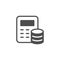 Financial calculation and accounting icon