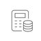 Financial calculation line outline icon