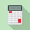 Financial calculator icon, flat style