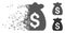 Financial Capital Shredded Pixel Halftone Icon
