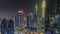 Financial center of Dubai city with luxury skyscrapers night timelapse, Dubai, United Arab Emirates