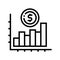 financial charts advisor line icon vector illustration