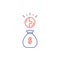 Financial concept, budget plan, money bag, compound interest line icon