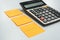 Financial concept - employee salary management with calculator