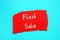 Financial concept about Flash Sale with inscription on the piece of paper