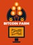 Financial concept illustration of bitcoin farm