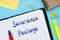 Financial concept about Severance Package with sign on the page