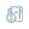 Financial contract line icon concept. Financial contract flat  vector symbol, sign, outline illustration.