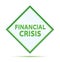 Financial Crisis modern abstract green diamond button