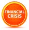 Financial Crisis Natural Orange Round Button