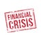 Financial crisis vector stamp