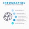 Financial Data, Analysis, Analytics, Data, Finance Line icon with 5 steps presentation infographics Background
