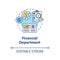 Financial department concept icon