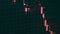Financial diagram fall on bearish market, showing recession or financial crisis