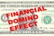 Financial Domino Effect - financial concept